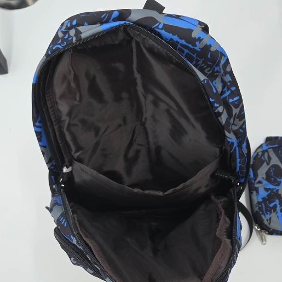Blue and Black Gaming Backpack Set with Controller Design Glow In The Dark NWOT - Picture 13 of 16